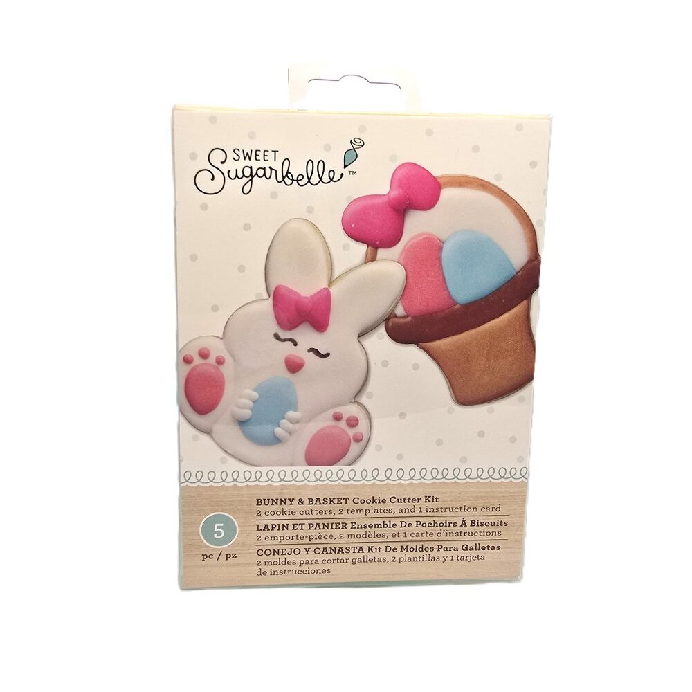 Sweet Sugarbelle Cookie Cutter Kit Bunny & Basket 2 Cutters & Templates Easter